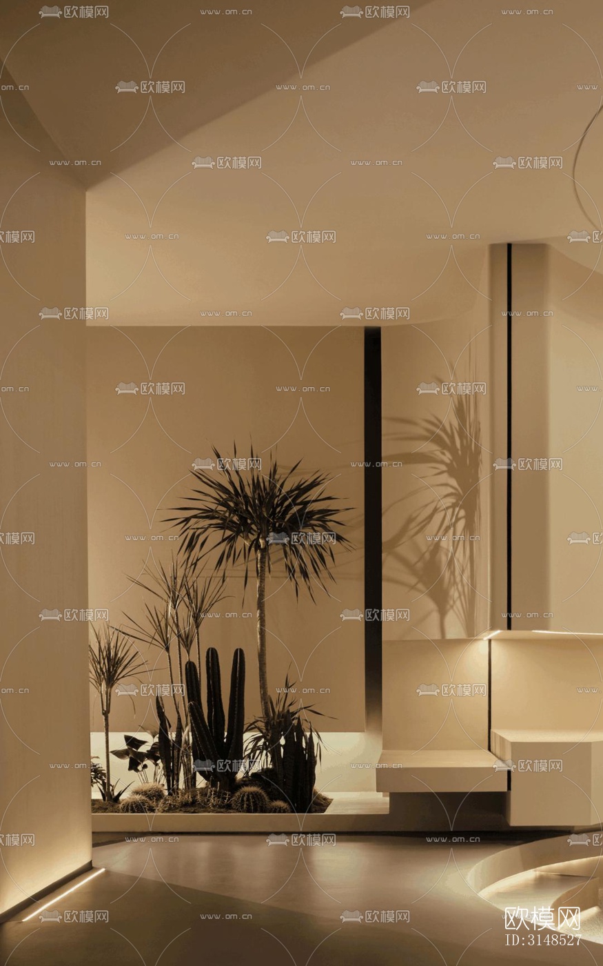 现代美容院效果图下载（渲染图1）