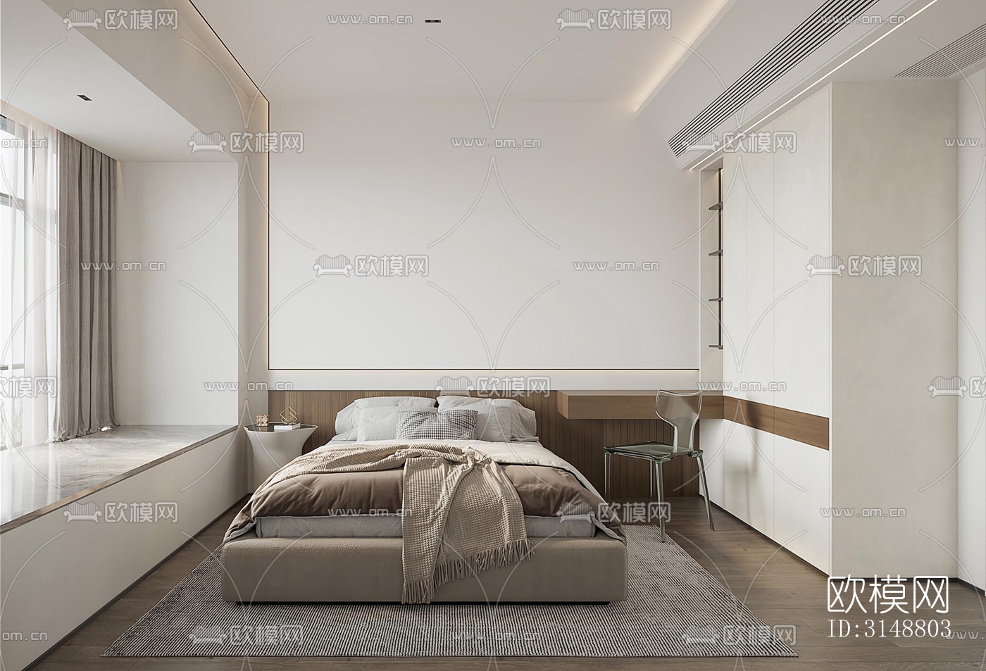 侘寂平层效果图下载（渲染图7）