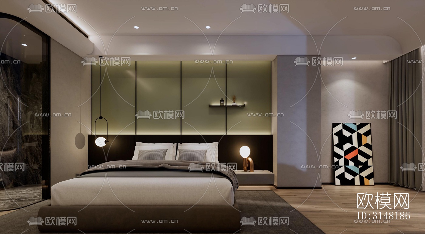 现代酒店民宿效果图下载（渲染图9）