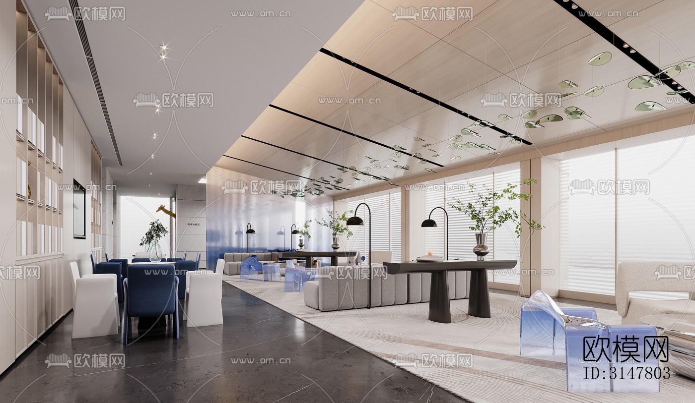 现代售楼处效果图下载（渲染图3）