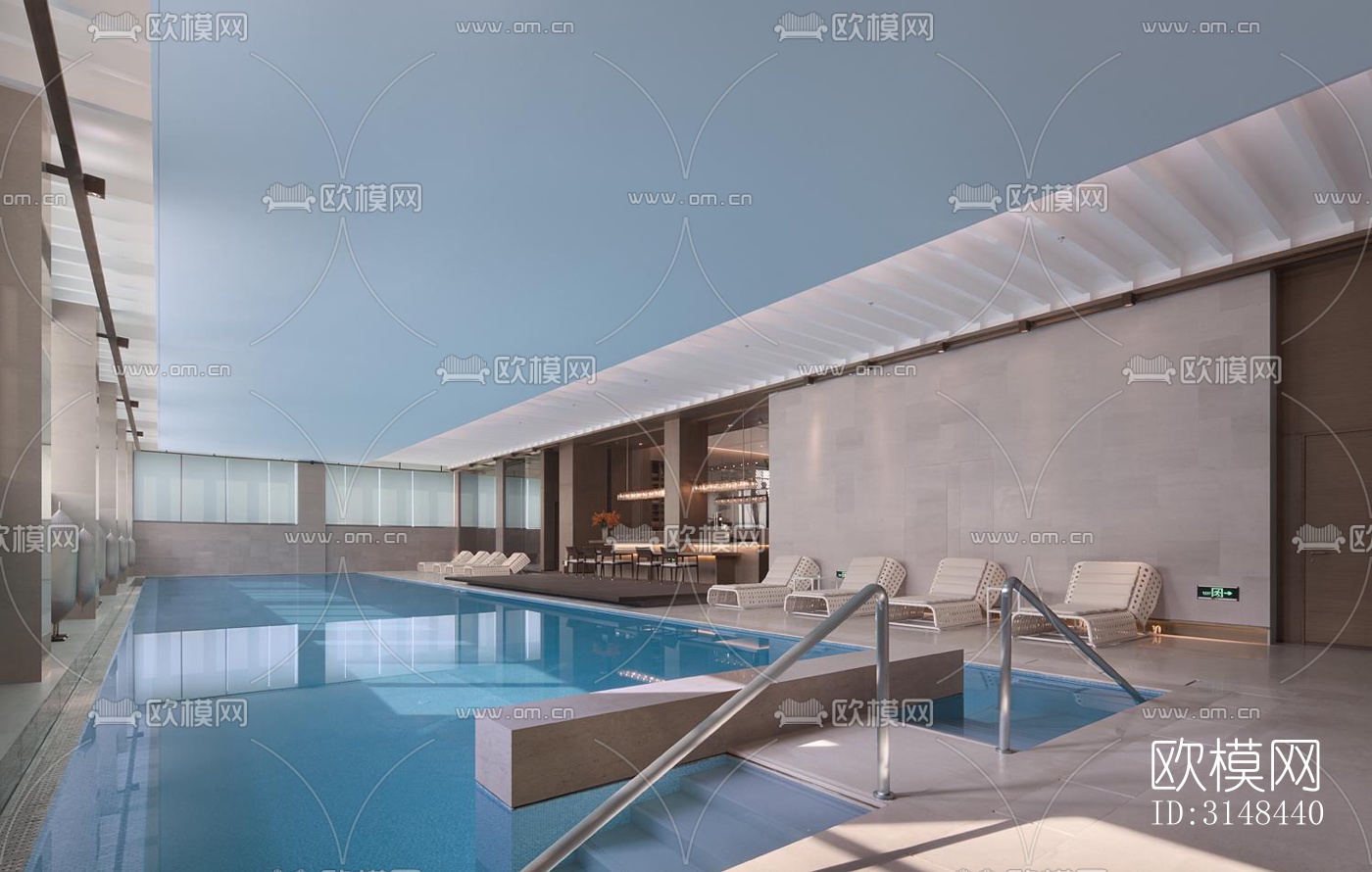 现代养生会所效果图下载（渲染图13）