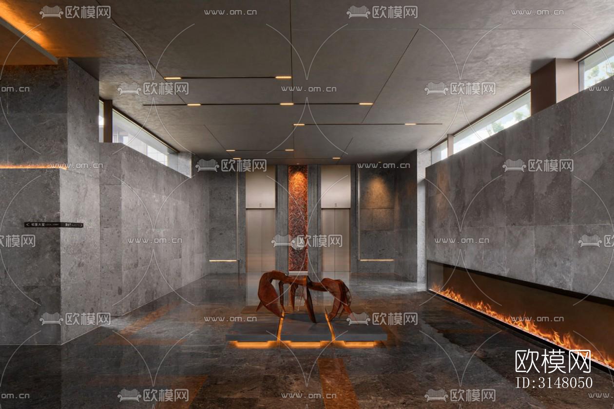 现代酒店民宿效果图下载（渲染图13）