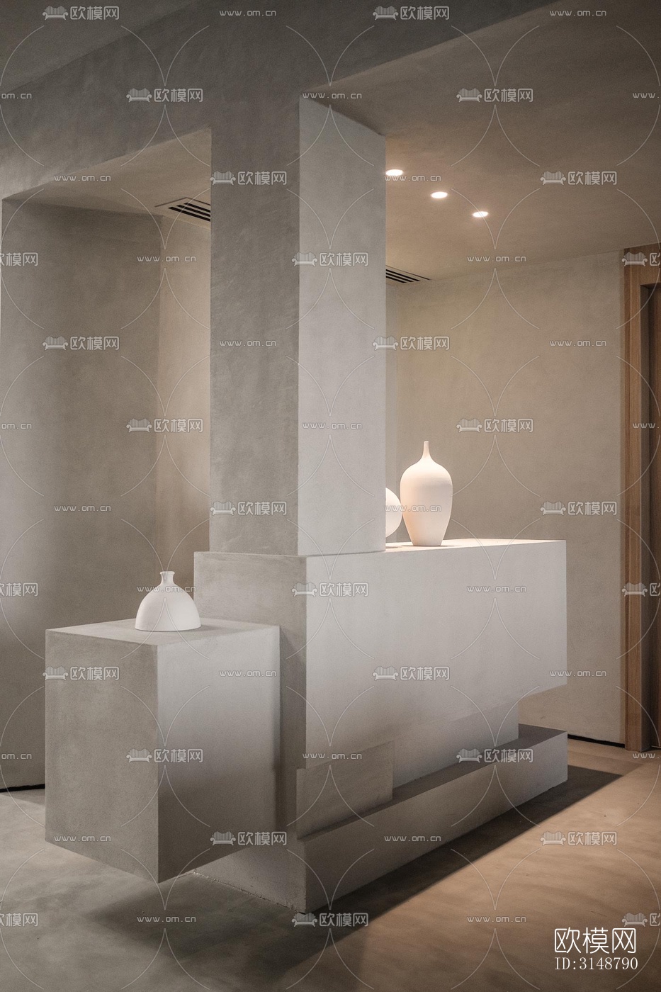 侘寂平层效果图下载（渲染图3）