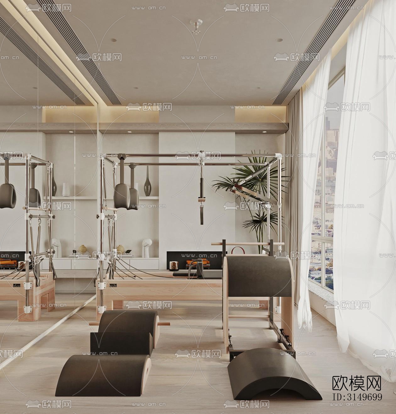 现代健身房效果图下载（渲染图7）