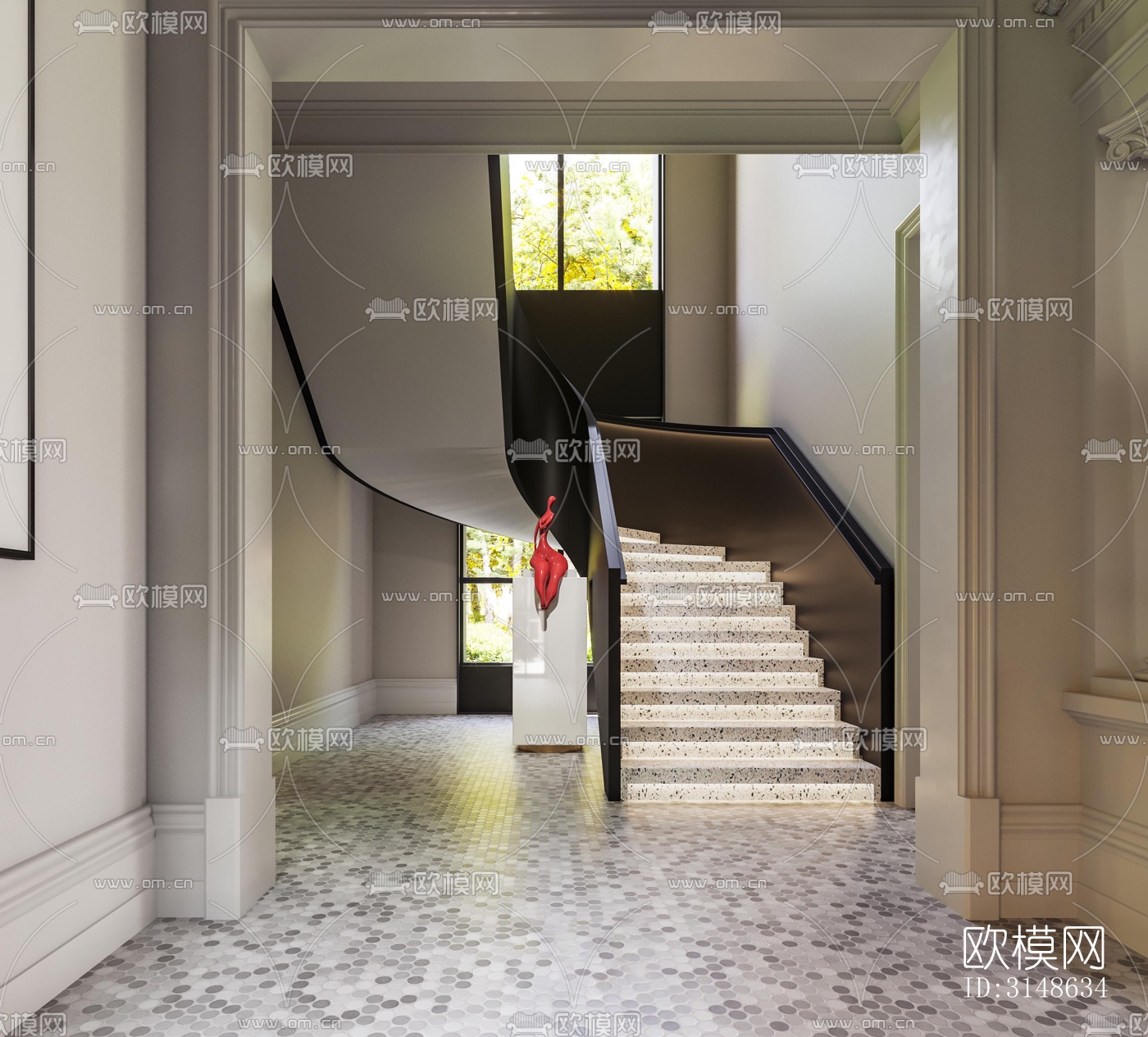 法式别墅效果图下载（渲染图19）