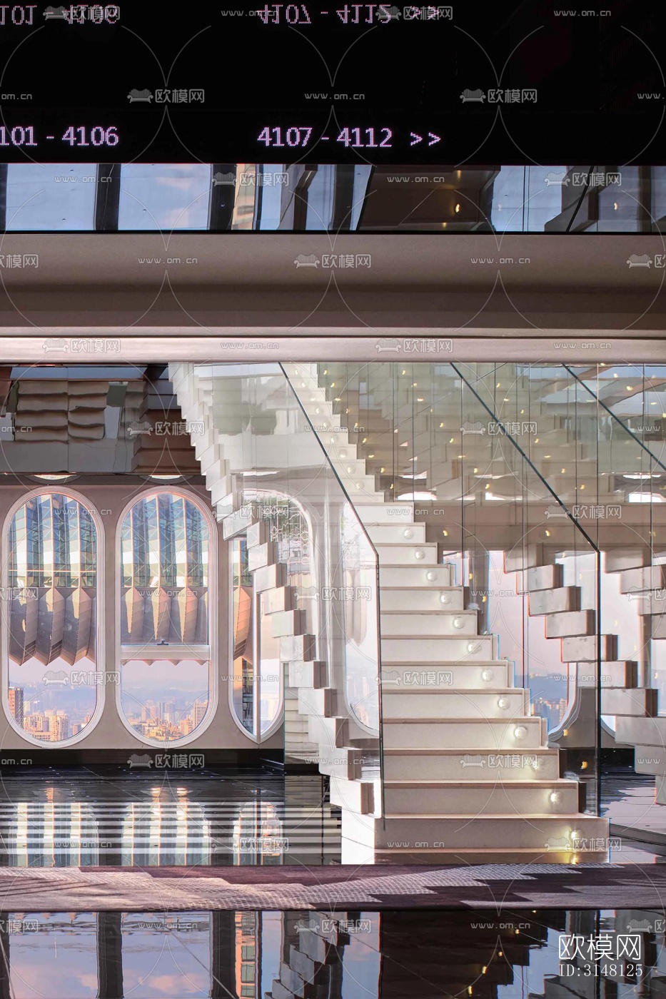 现代酒店民宿效果图下载（渲染图17）