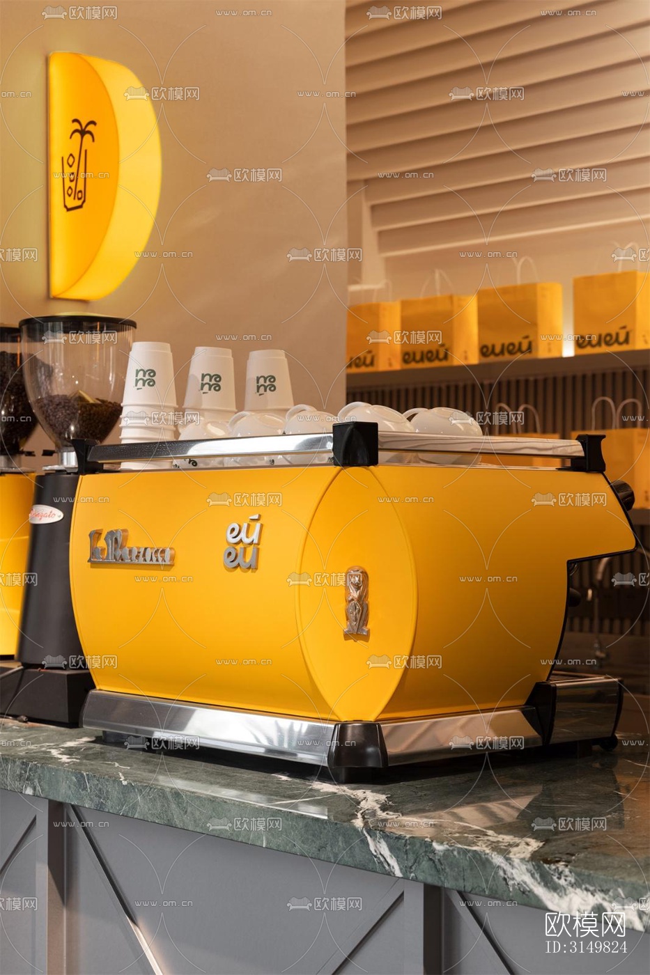 现代咖啡奶茶效果图下载（渲染图12）