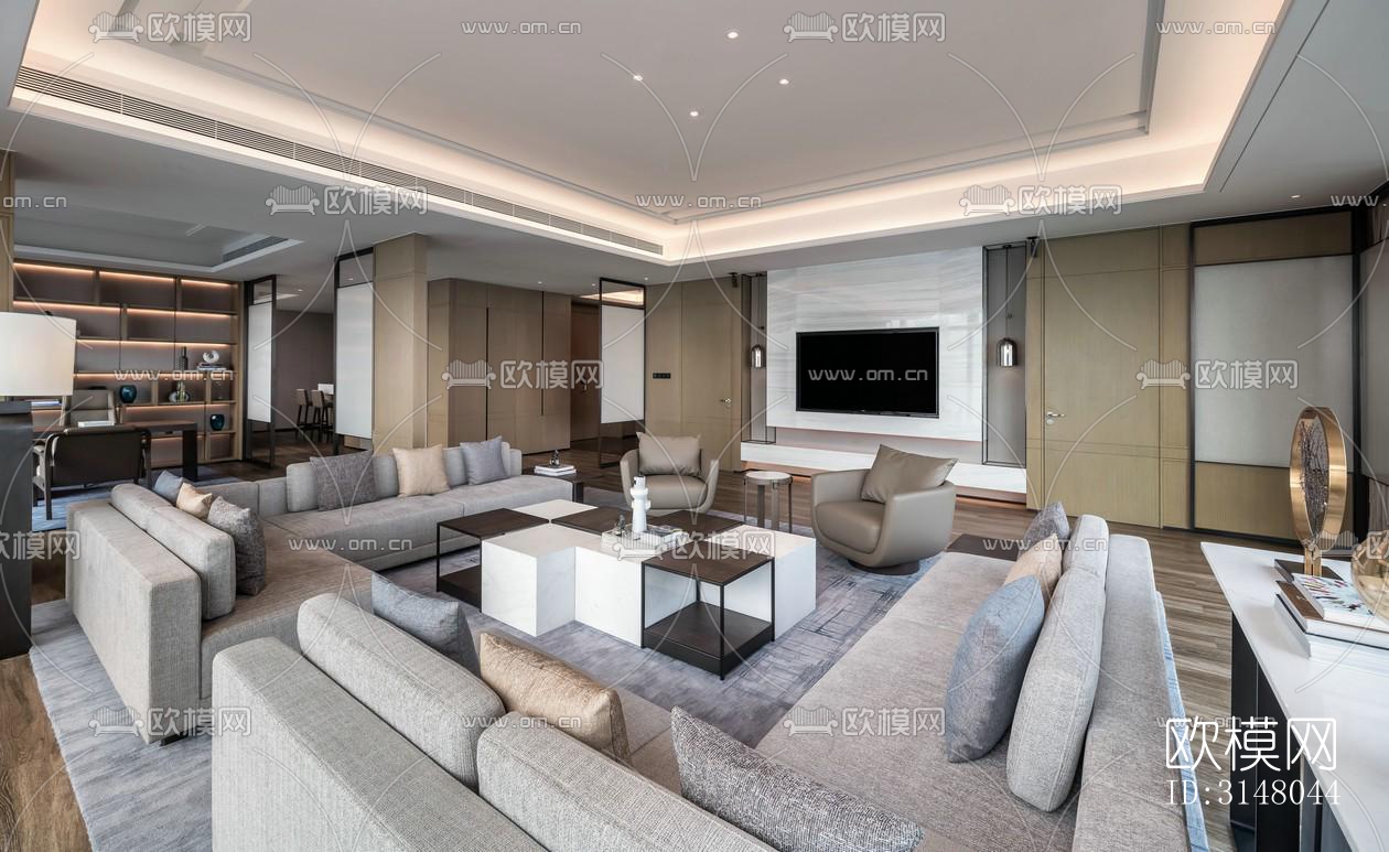 现代酒店民宿效果图下载（渲染图13）