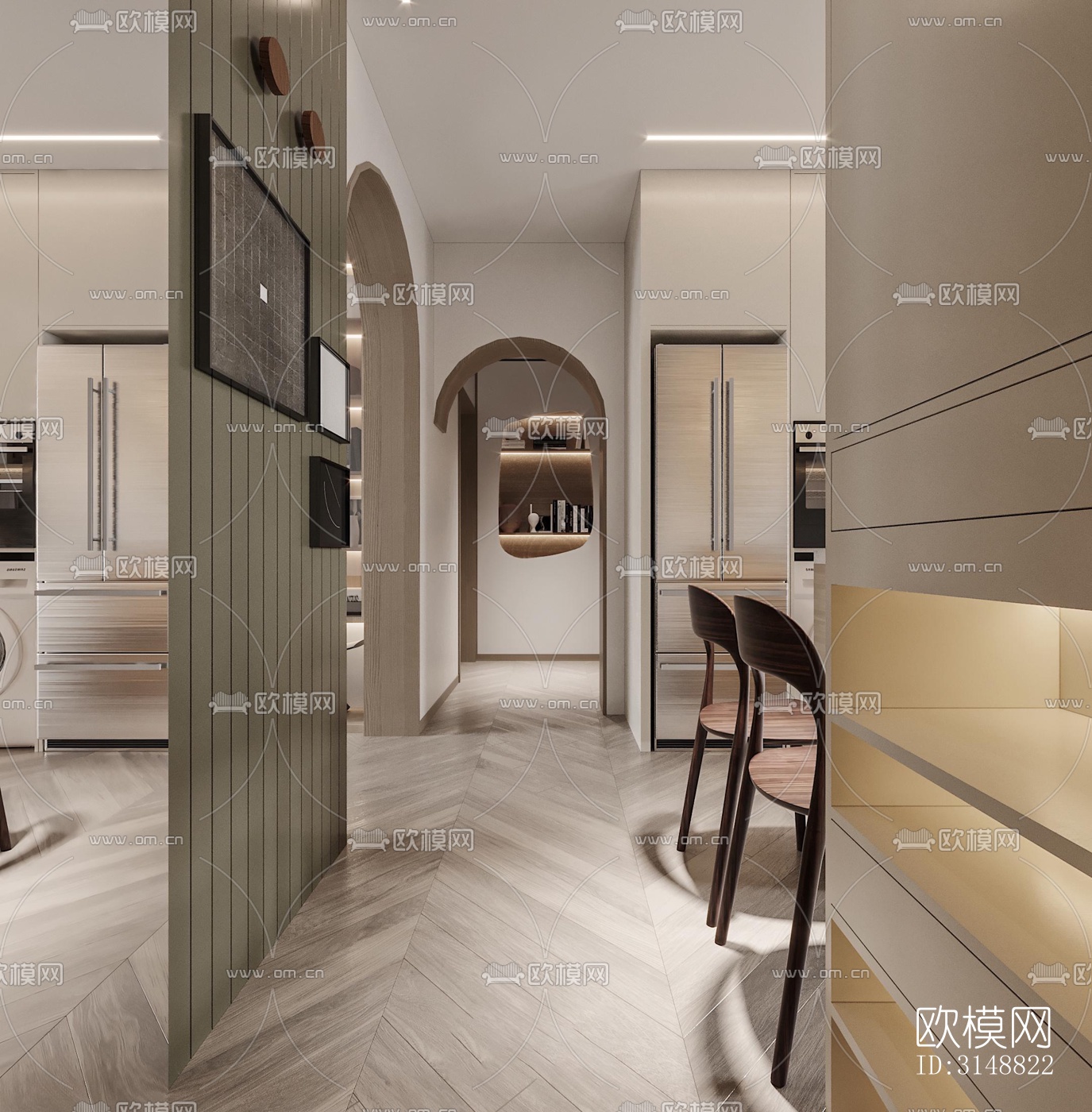 北欧平层效果图下载（渲染图6）