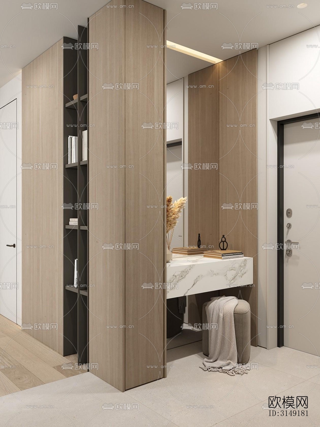 现代平层效果图下载（渲染图2）