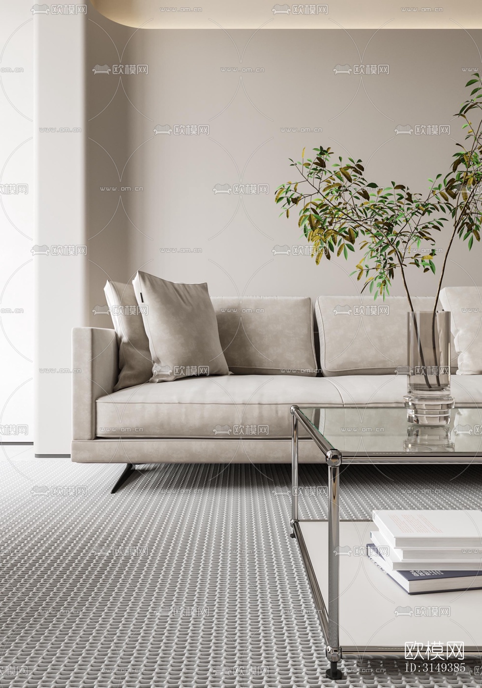 现代平层效果图下载（渲染图19）