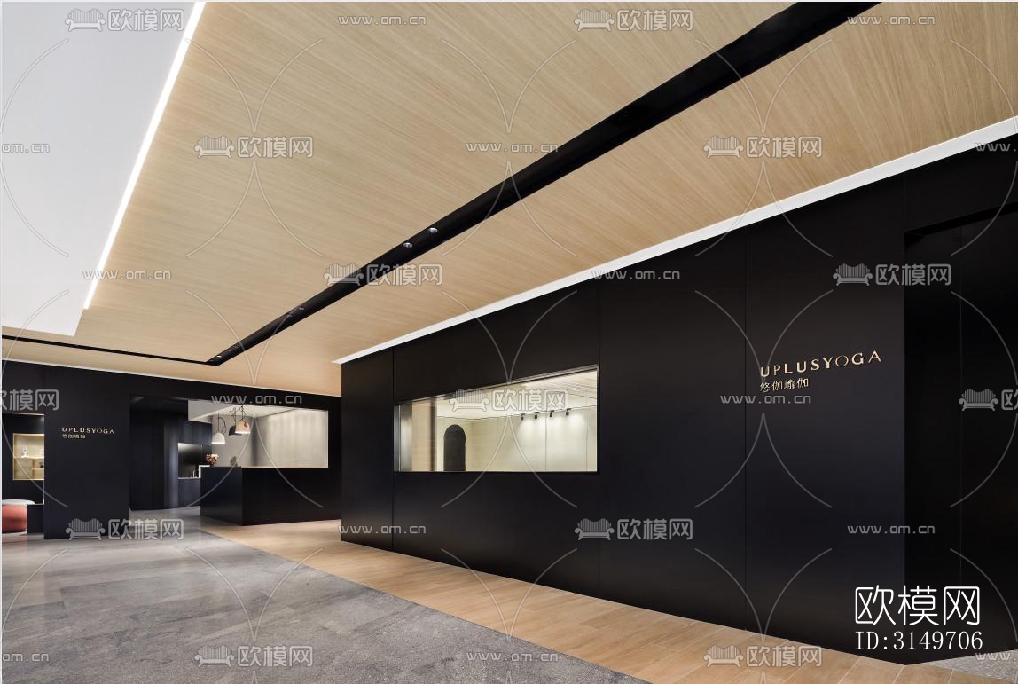 高级灰健身房效果图下载（渲染图12）