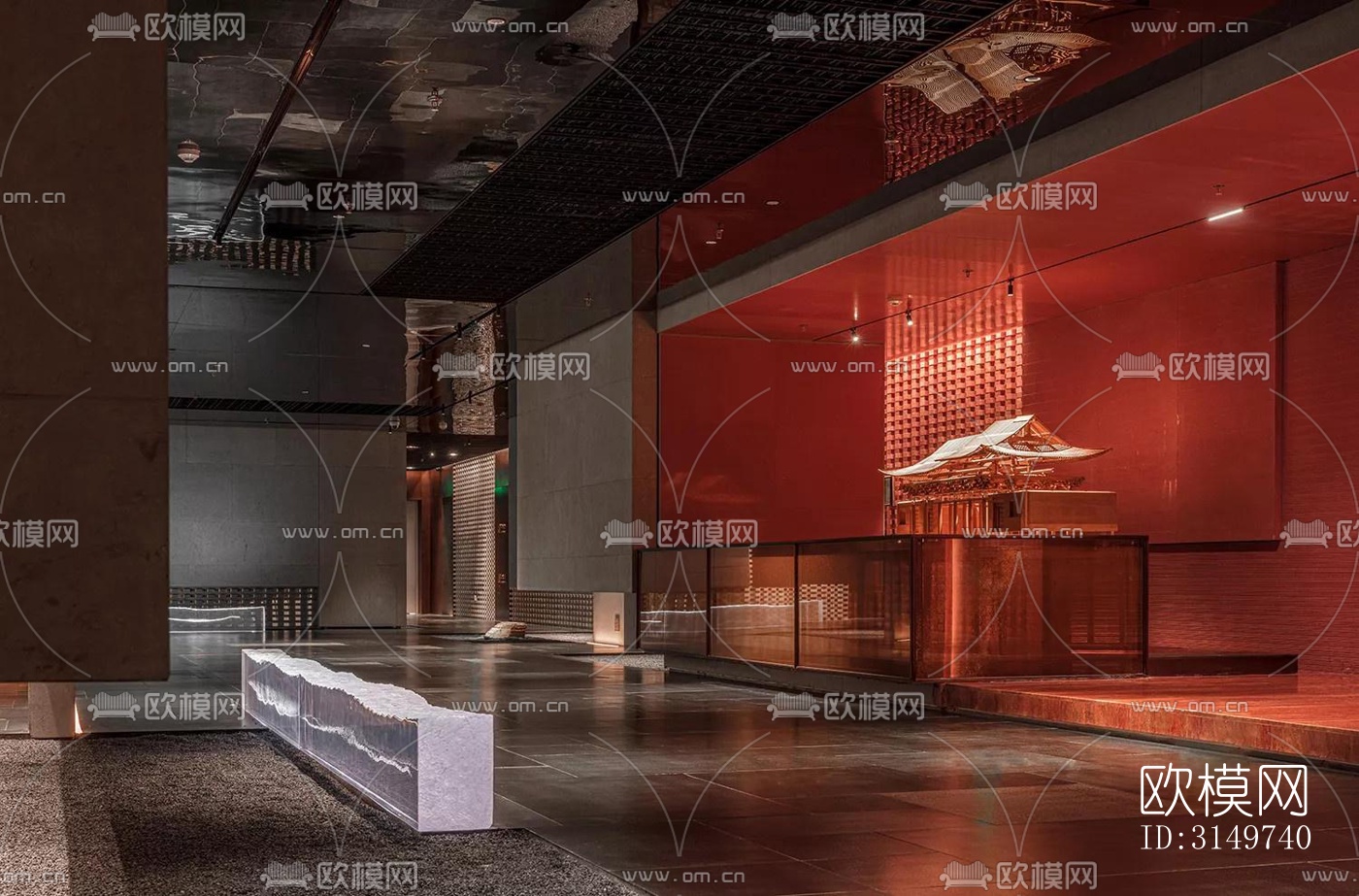 现代中餐厅效果图下载（渲染图16）