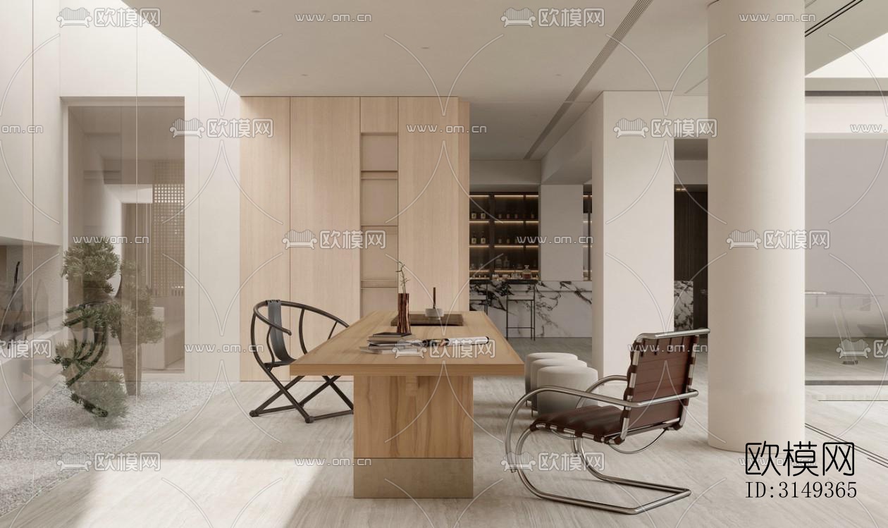 现代平层效果图下载（渲染图4）