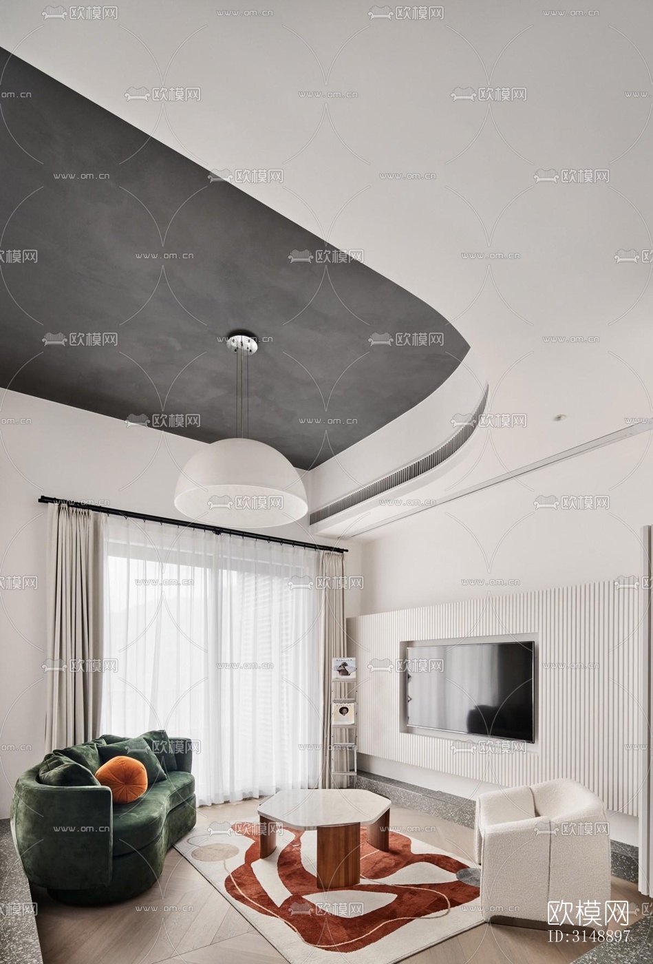 后现代平层效果图下载（渲染图4）