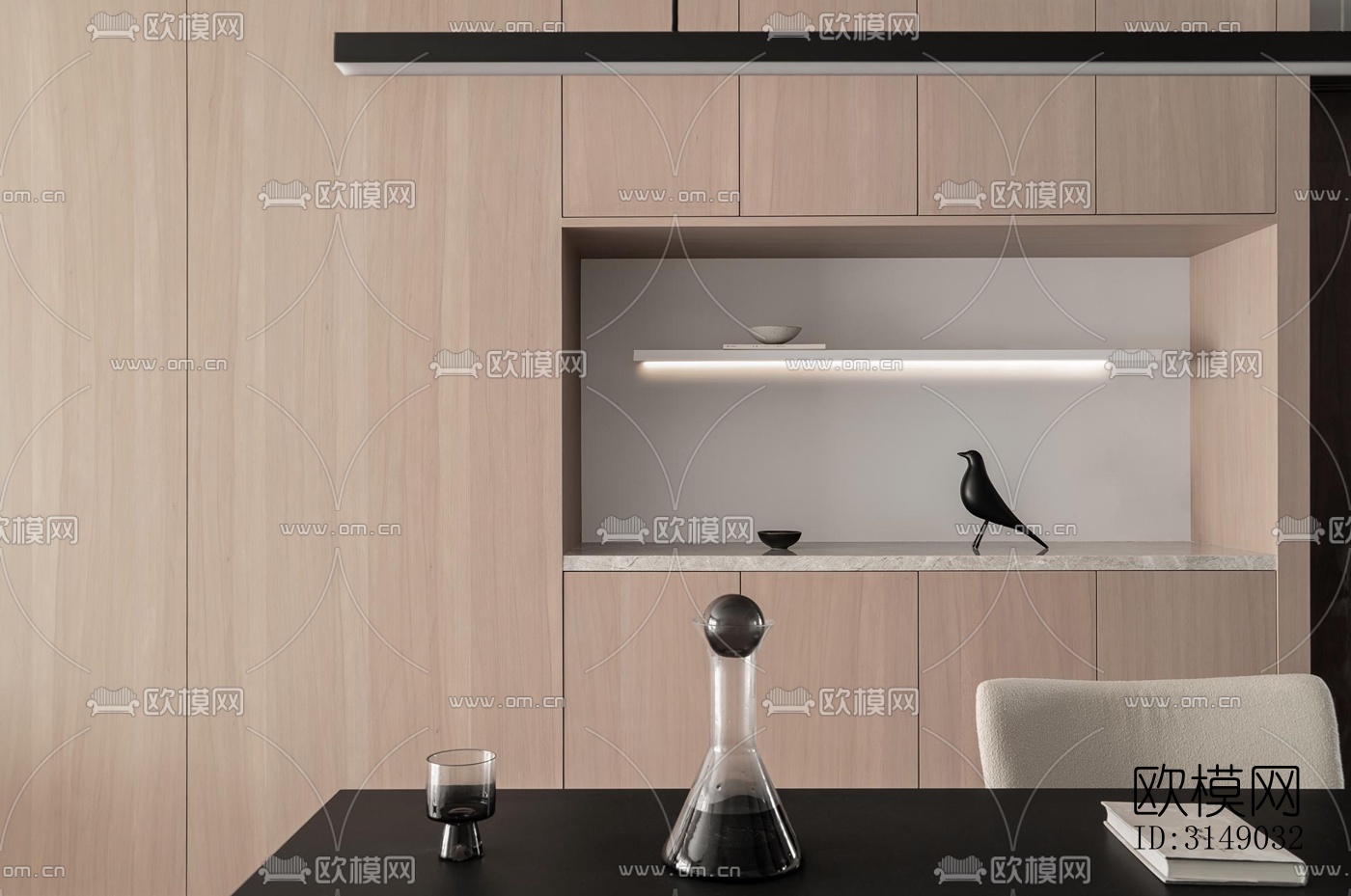 日式平层效果图下载（渲染图10）