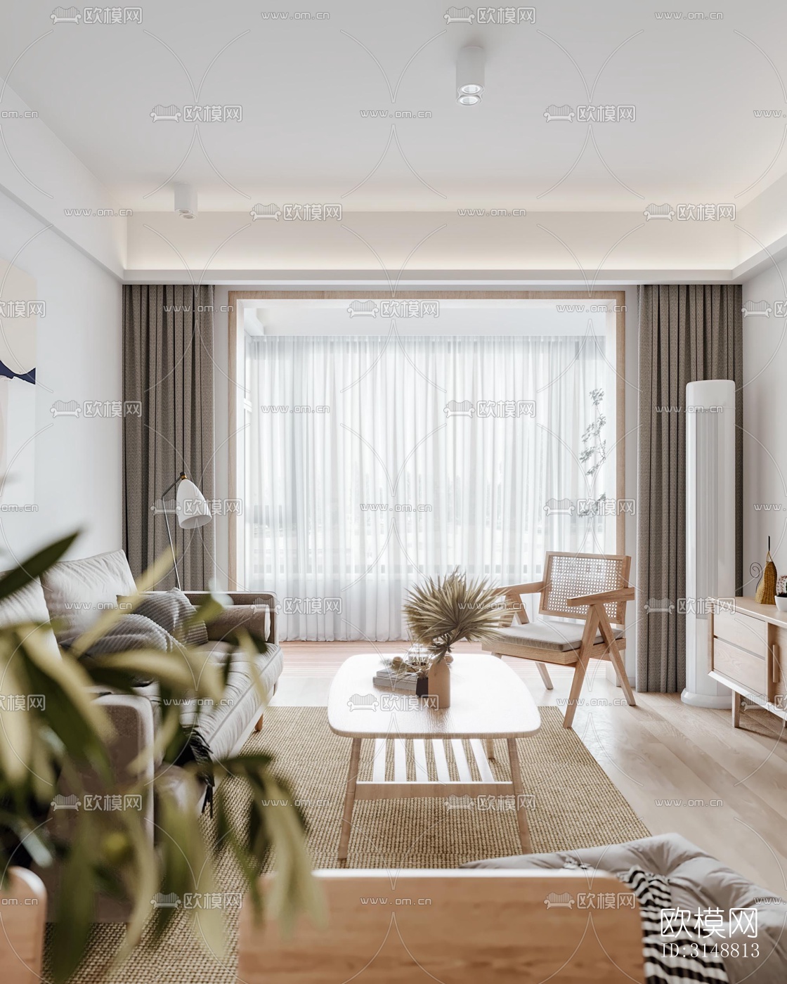 北欧平层效果图下载（渲染图1）