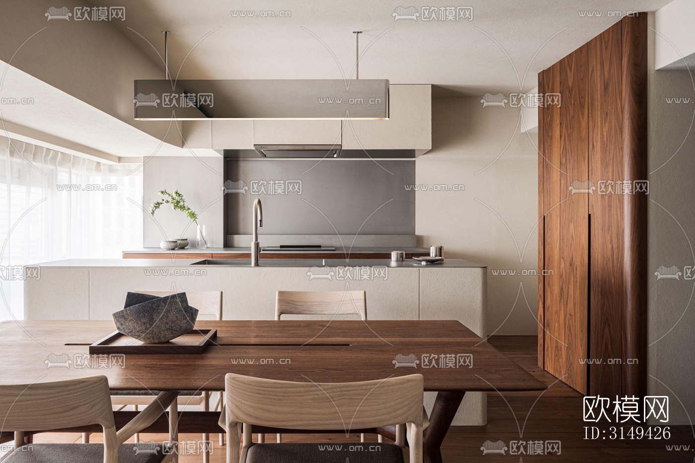 现代平层效果图下载（渲染图9）