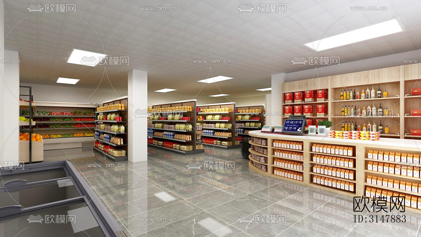 现代商业综合体效果图下载（渲染图3）