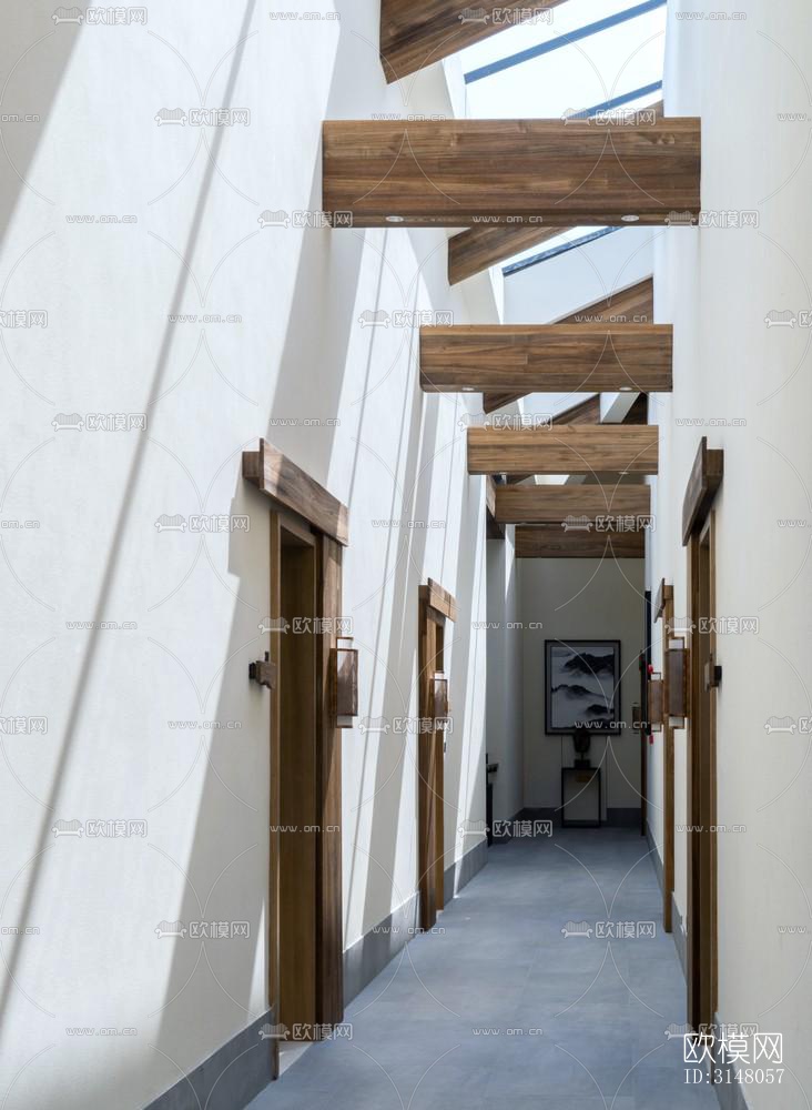 现代酒店民宿效果图下载（渲染图11）