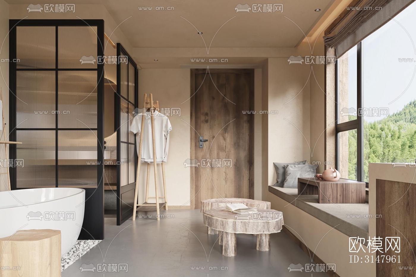 侘寂酒店民宿效果图下载（渲染图16）