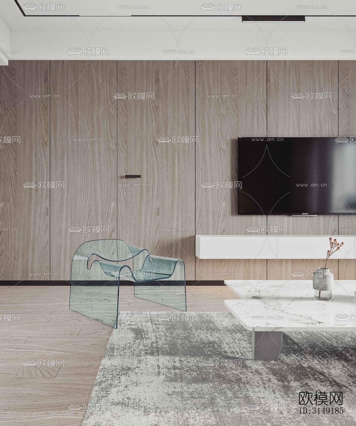 现代平层效果图下载（渲染图3）