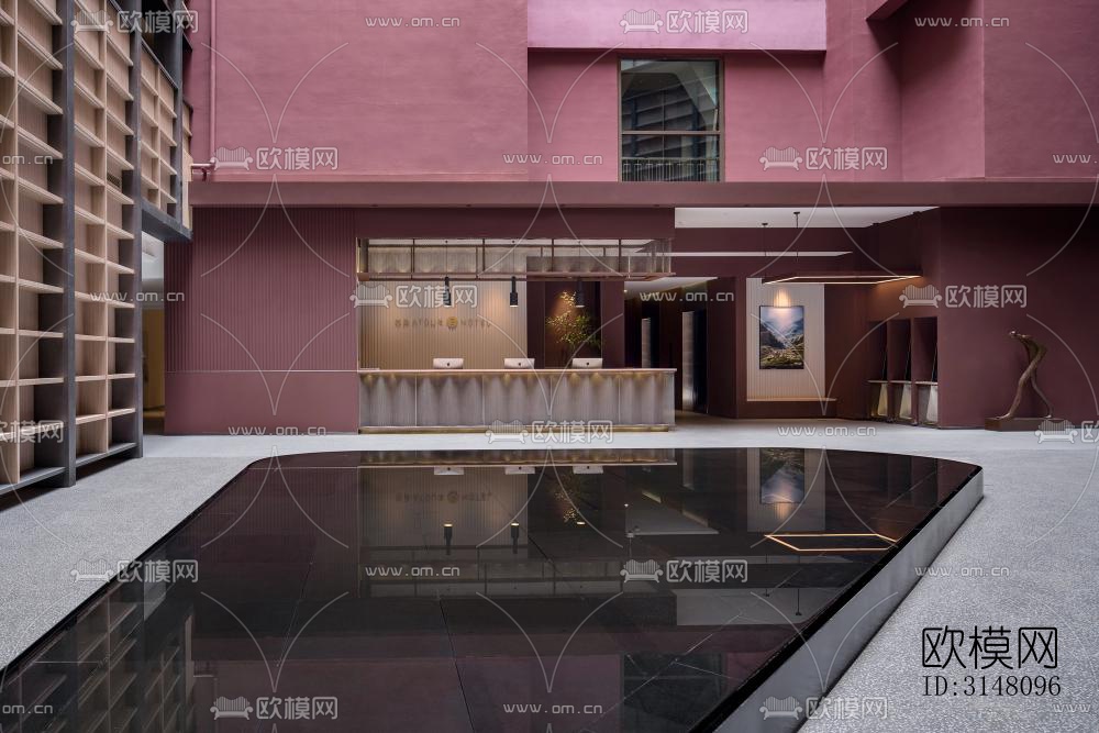 现代酒店民宿效果图下载（渲染图3）