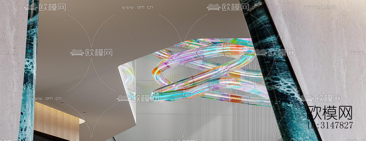 现代售楼处效果图下载（渲染图2）