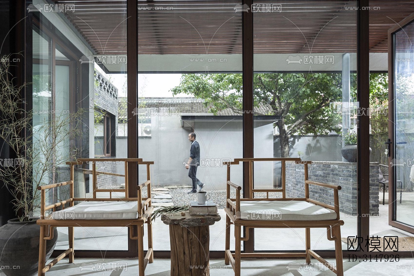 侘寂酒店民宿效果图下载（渲染图4）