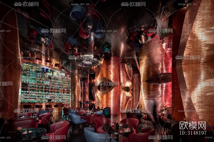 高级灰酒店民宿效果图下载(渲染图2)