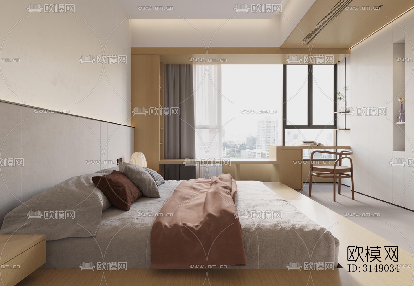 日式平层效果图下载（渲染图12）