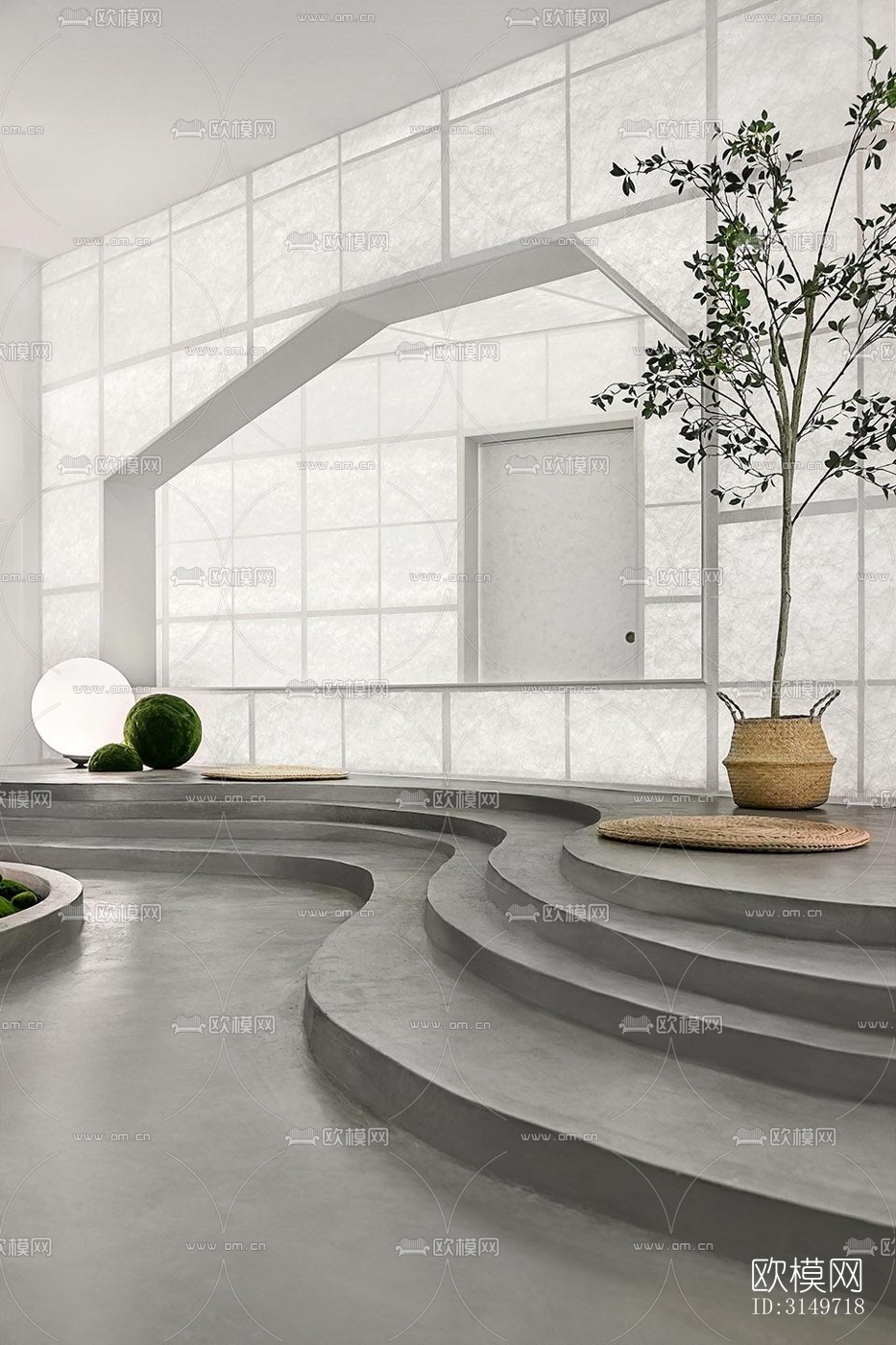 高级灰健身房效果图下载（渲染图18）