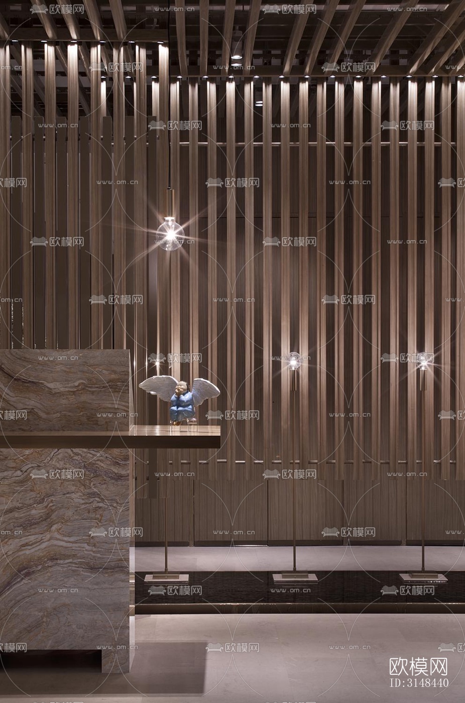 现代养生会所效果图下载（渲染图9）