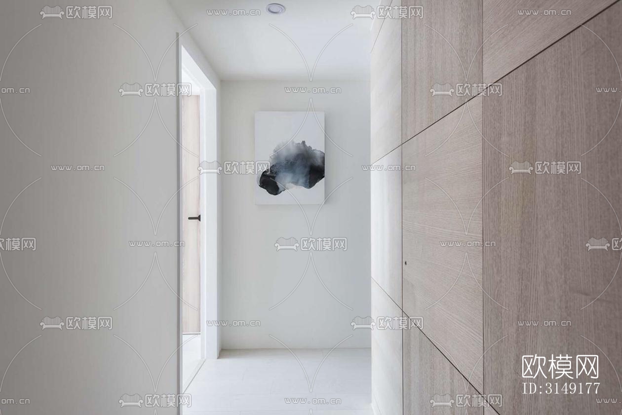 现代平层效果图下载（渲染图12）