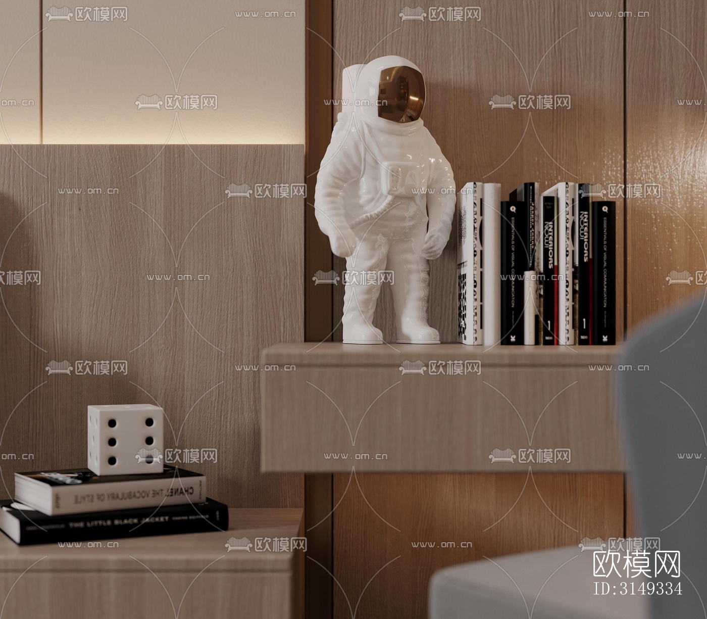 现代平层效果图下载（渲染图8）