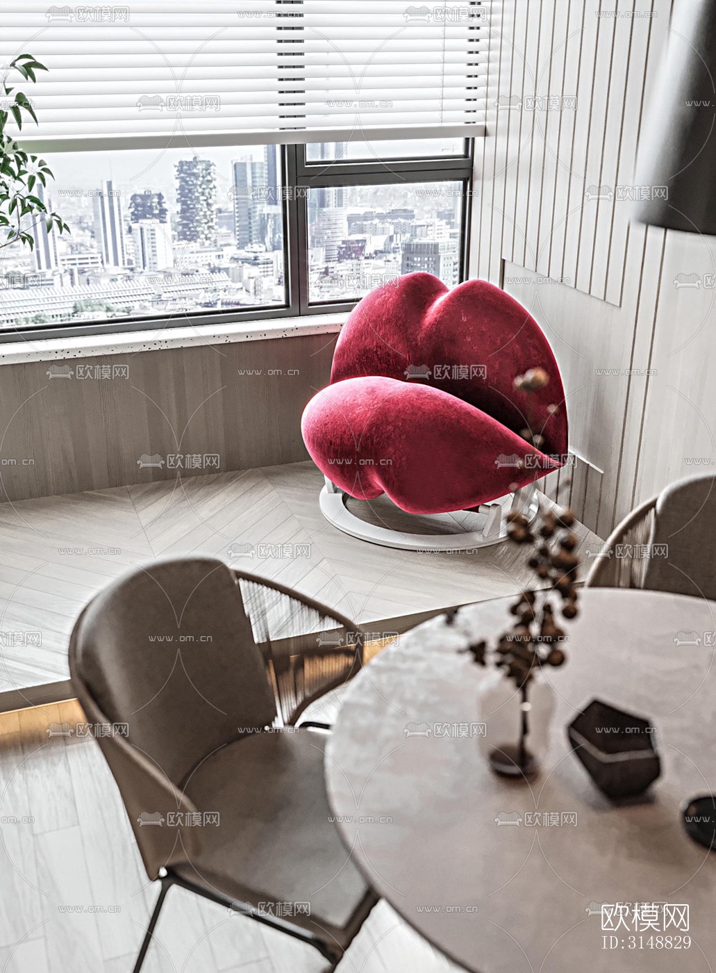 北欧平层效果图下载（渲染图2）