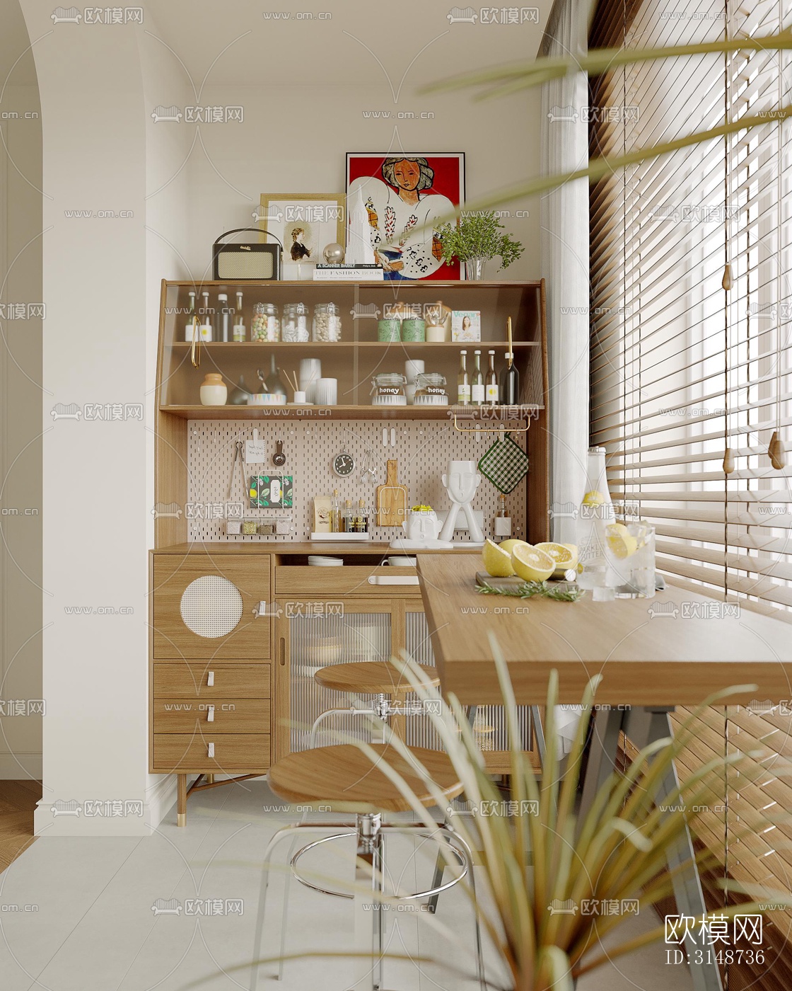 中古风平层效果图下载（渲染图1）