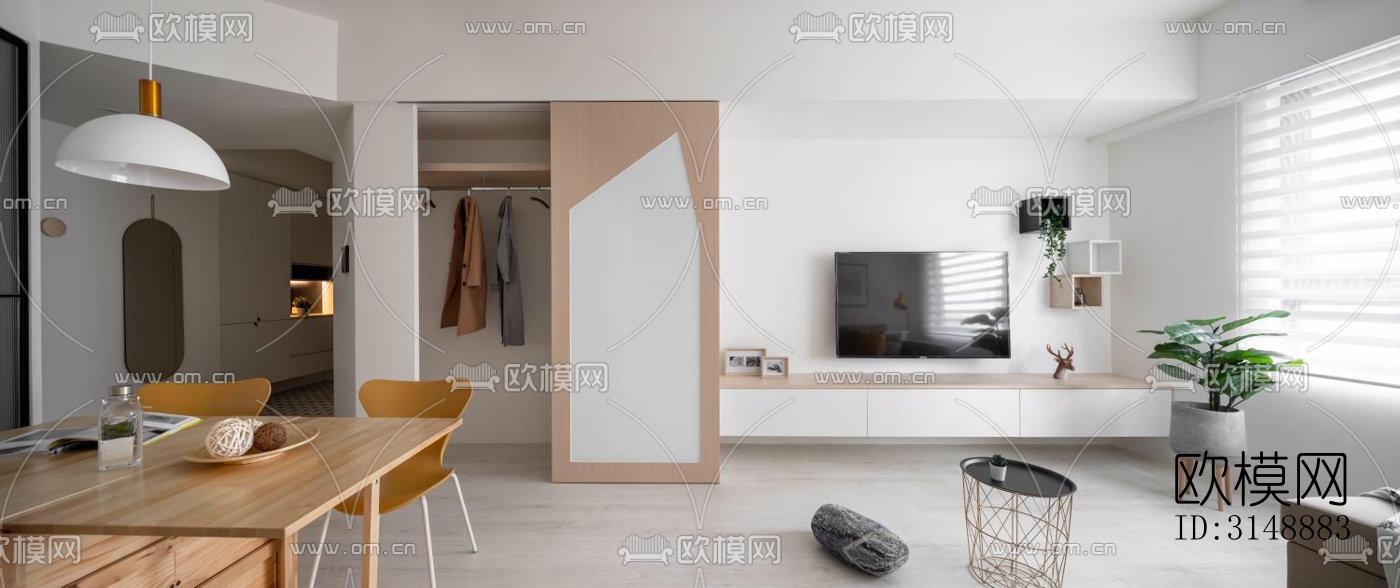 原木风平层效果图下载（渲染图1）