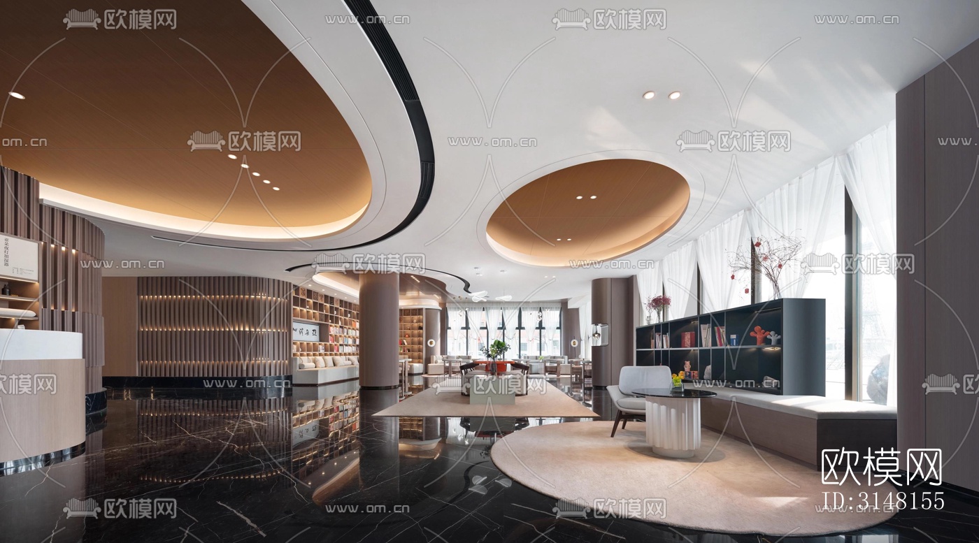 现代酒店民宿效果图下载（渲染图3）