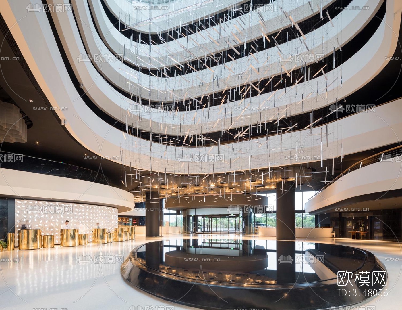 现代酒店民宿效果图下载（渲染图4）