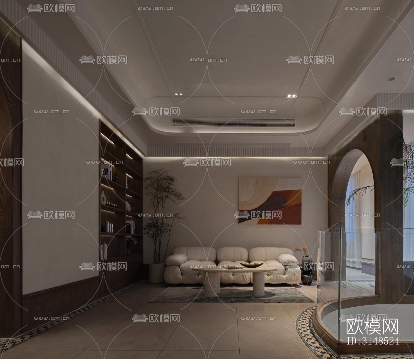 现代美容院效果图下载（渲染图3）