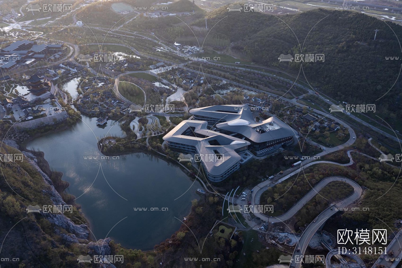 现代酒店民宿效果图下载（渲染图1）