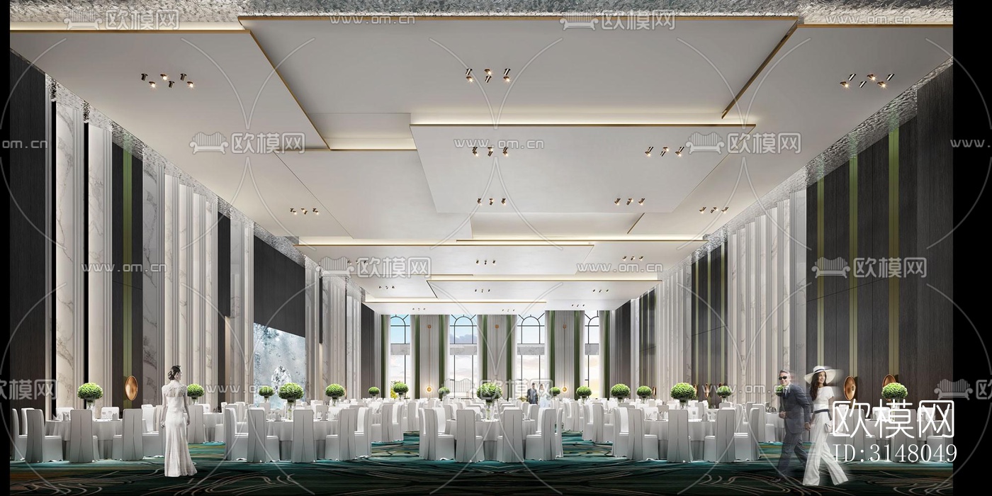 现代酒店民宿效果图下载（渲染图7）