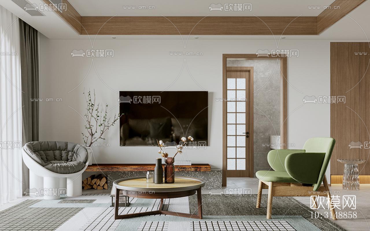 北欧平层效果图下载（渲染图2）