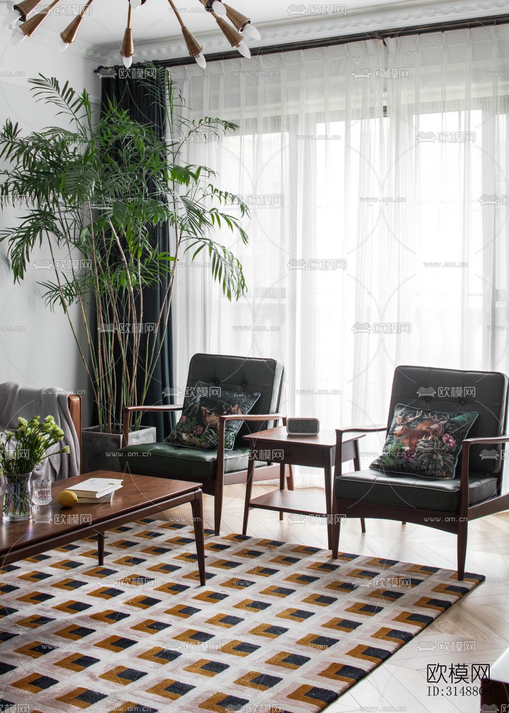 北欧平层效果图下载（渲染图12）