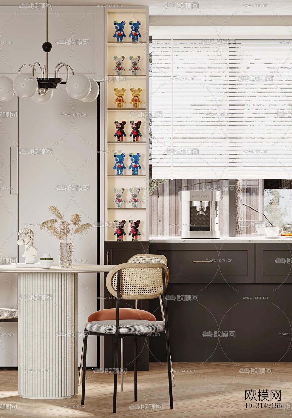 法式平层效果图下载（渲染图3）