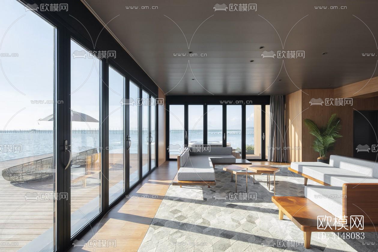 现代酒店民宿效果图下载（渲染图6）