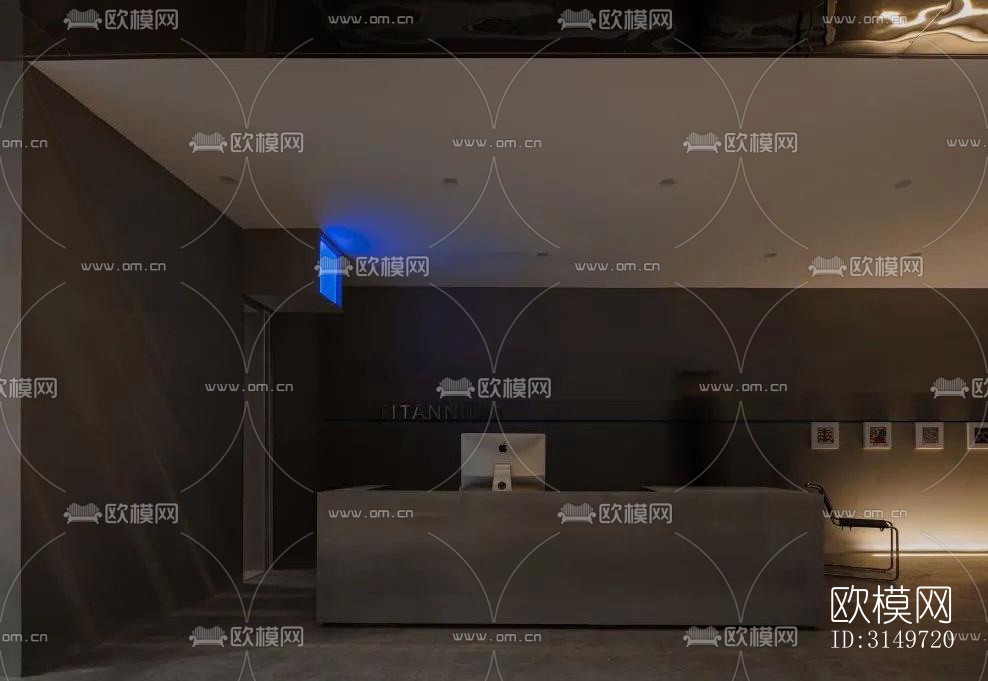 高级灰健身房效果图下载（渲染图13）