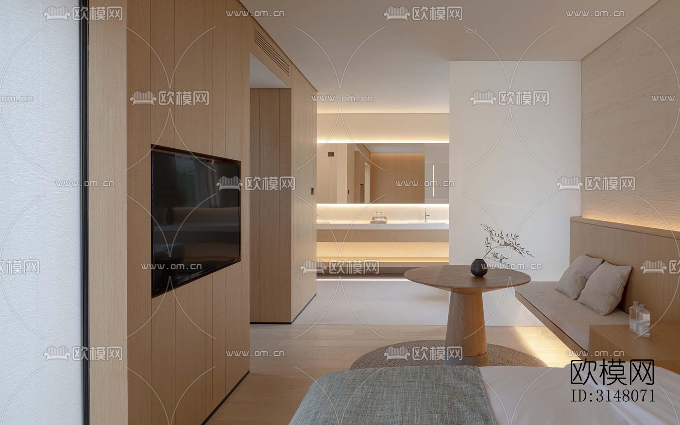 现代酒店民宿效果图下载（渲染图6）