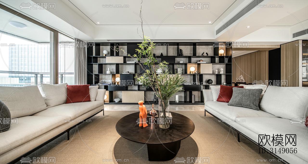 欧式平层效果图下载（渲染图4）